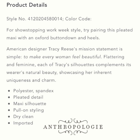 Anthropologie Tracy Reese pleated color block maxi skirt *shop@iamwarrior - Picture 4 of 10